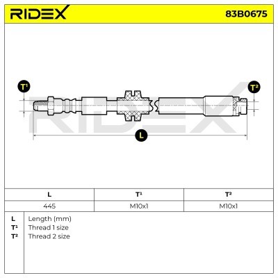 Brake Hose RIDEX 83B0675 83B0675 - photo 6