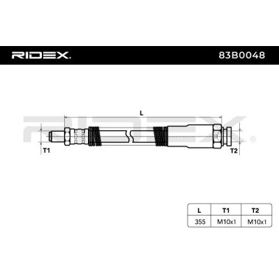 Brake Hose RIDEX 83B0048 83B0048 - photo 3