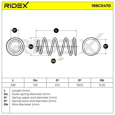 Suspension Spring RIDEX 188C0470 188C0470 - photo 5