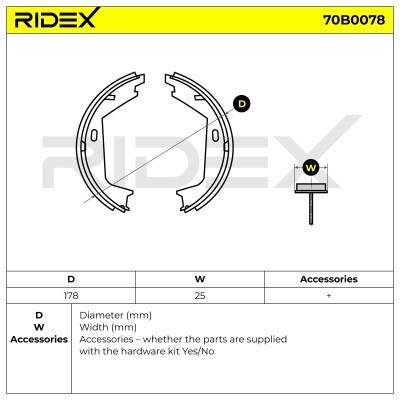 Brake Pads Set RIDEX 70B0078 70B0078 - photo 5