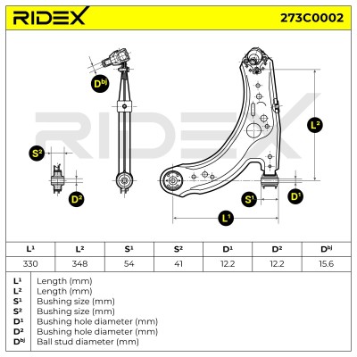 Control Arm RIDEX 273C0002 273C0002 - photo 7