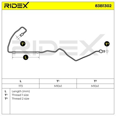 Brake Hose RIDEX 83B1302 83B1302 - photo 6