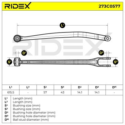 Control Arm RIDEX 273C0577 273C0577 - photo 5
