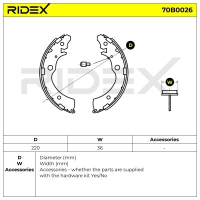 Brake Pads Set RIDEX 70B0026 70B0026 - photo 5