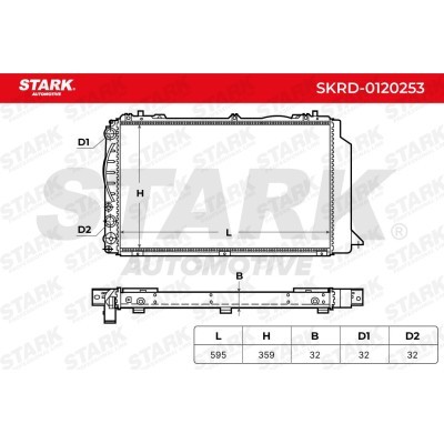 Radiator, Engine Cooling Stark SKRD-0120253 SKRD-0120253 - photo 3