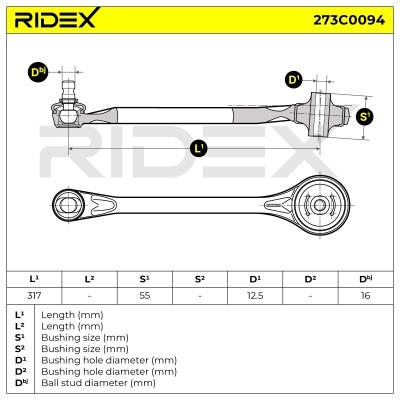 Control Arm RIDEX 273C0094 273C0094 - photo 8
