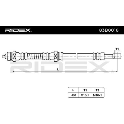 Brake Hose RIDEX 83B0016 83B0016 - photo 3