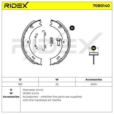 Brake Pads Set RIDEX 70B0140 70B0140 - photo 5