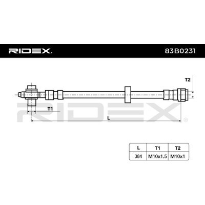 Brake Hose RIDEX 83B0231 83B0231 - photo 6