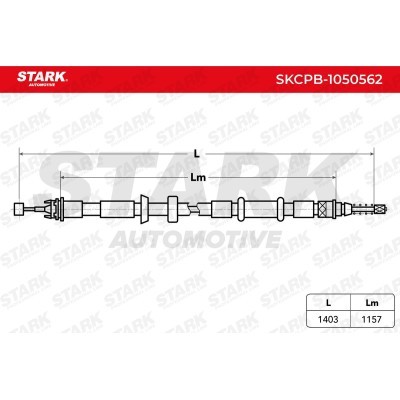 Cable Pull, Parking Brake Stark SKCPB-1050562 SKCPB-1050562 - photo 6