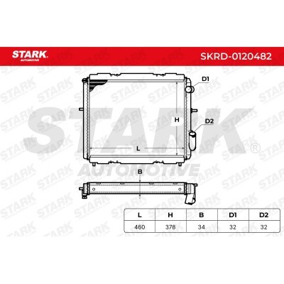 Radiator, Engine Cooling Stark SKRD-0120482 SKRD-0120482 - photo 8