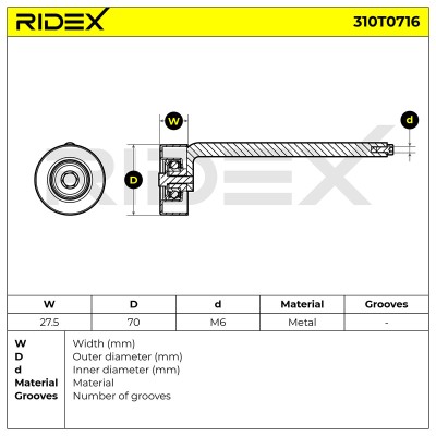 Belt Tensioner V-Ribbed Belt RIDEX 310T0716 310T0716 - photo 7
