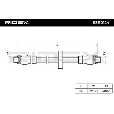 Brake Hose RIDEX 83B0124 83B0124 - photo 4