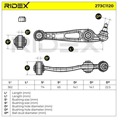 Control Arm RIDEX 273C1120 273C1120 - photo 5