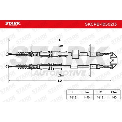 Cable Pull, Parking Brake Stark SKCPB-1050213 SKCPB-1050213 - photo 6