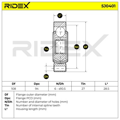 Joint Kit, Drive Shaft RIDEX 5J0401 5J0401 - photo 7