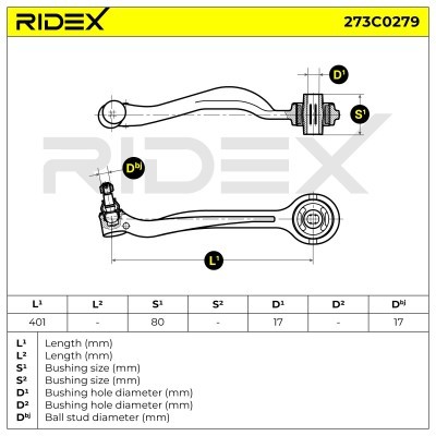 Control Arm RIDEX 273C0279 273C0279 - photo 8