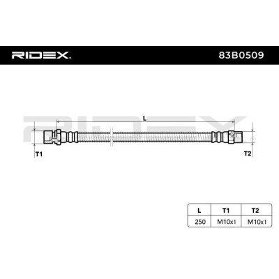 Brake Hose RIDEX 83B0509 83B0509 - photo 5