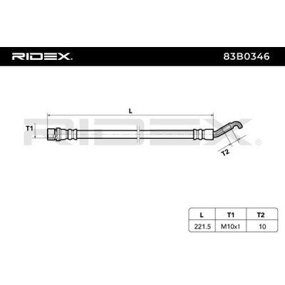 Brake Hose RIDEX 83B0346 83B0346 - photo 3