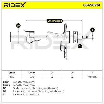 Shock Absorber RIDEX 854S0761 854S0761 - photo 6