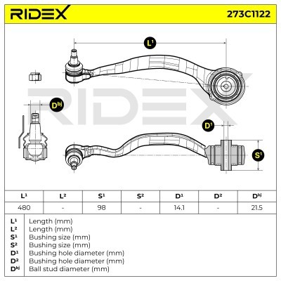 Control Arm RIDEX 273C1122 273C1122 - photo 10