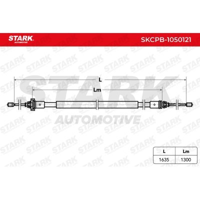 Cable Pull, Parking Brake Stark SKCPB-1050121 SKCPB-1050121 - photo 3