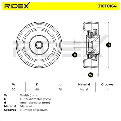 Belt Tensioner V-Ribbed Belt RIDEX 310T0164 310T0164 - photo 6