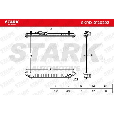 Radiator, Engine Cooling Stark SKRD-0120292 SKRD-0120292 - photo 3