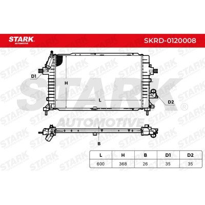 Radiator, Engine Cooling Stark SKRD-0120008 SKRD-0120008 - photo 4