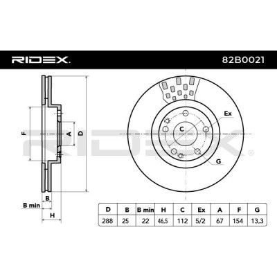 Brake Disc RIDEX 82B0021 82B0021 - photo 4