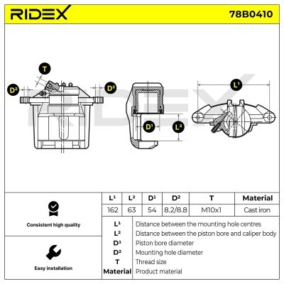 Brake Caliper RIDEX 78B0410 78B0410 - photo 6