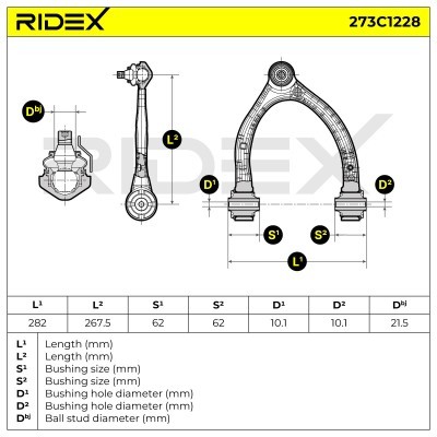 Control Arm RIDEX 273C1228 273C1228 - photo 6