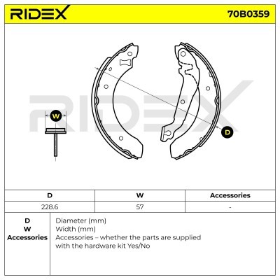 Brake Pads Set RIDEX 70B0359 70B0359 - photo 5