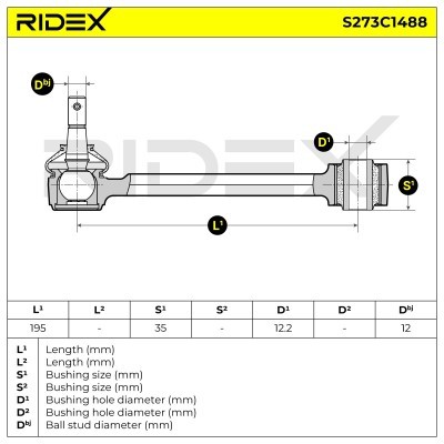Control Arm RIDEX 273C1488 273C1488 - photo 5