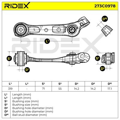 Control Arm RIDEX 273C0978 273C0978 - photo 7