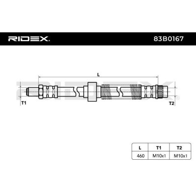Brake Hose RIDEX 83B0167 83B0167 - photo 4