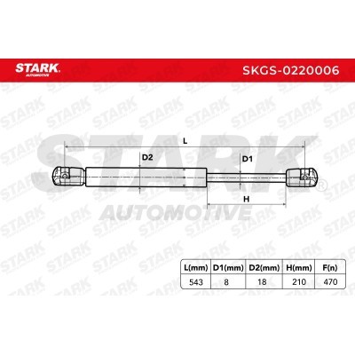 Gas Spring, boot-/cargo area Stark SKGS-0220006 SKGS-0220006 - photo 3