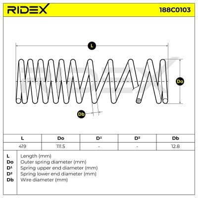 Suspension Spring RIDEX 188C0103 188C0103 - photo 5