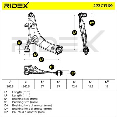 Control Arm RIDEX 273C1769 273C1769 - photo 8