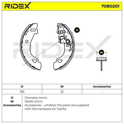 Brake Pads Set RIDEX 70B0201 70B0201 - photo 3