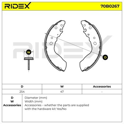Brake Pads Set RIDEX 70B0267 70B0267 - photo 5