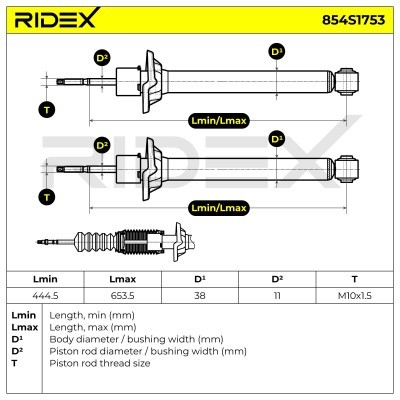 Shock Absorber RIDEX 854S1753 854S1753 - photo 4