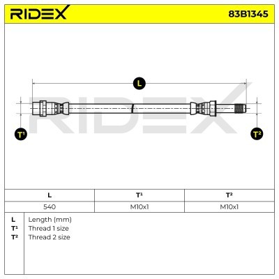 Brake Hose RIDEX 83B1345 83B1345 - photo 6