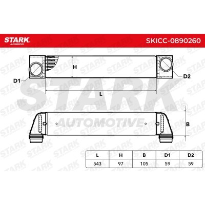 Intercooler, Charger Stark SKICC-0890260 SKICC-0890260 - photo 5