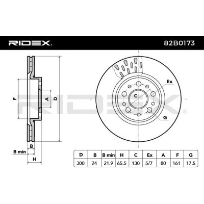 Brake Disc RIDEX 82B0173 82B0173 - photo 8