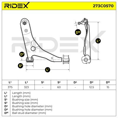 Control Arm RIDEX 273C0570 273C0570 - photo 5