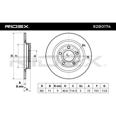 Brake Disc RIDEX 82B0174 82B0174 - photo 6