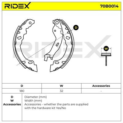 Brake Pads Set RIDEX 70B0014 70B0014 - photo 5