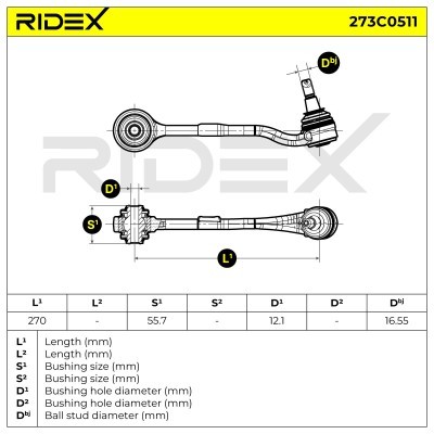 Control Arm RIDEX 273C0511 273C0511 - photo 7