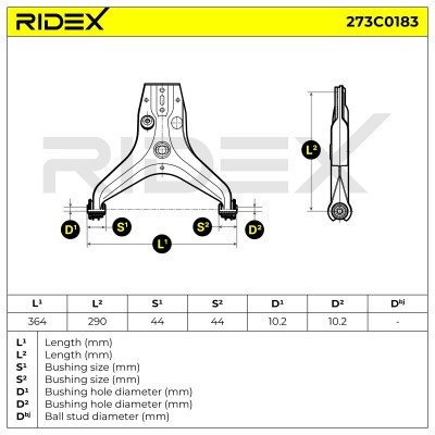 Control Arm RIDEX 273C0183 273C0183 - photo 6